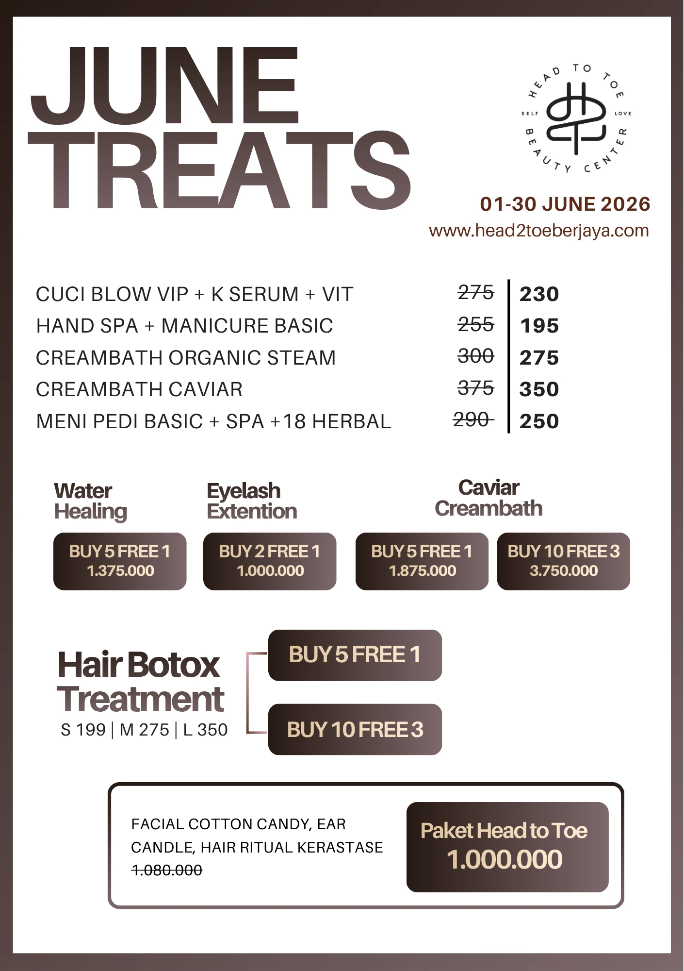 head to toe salon medan